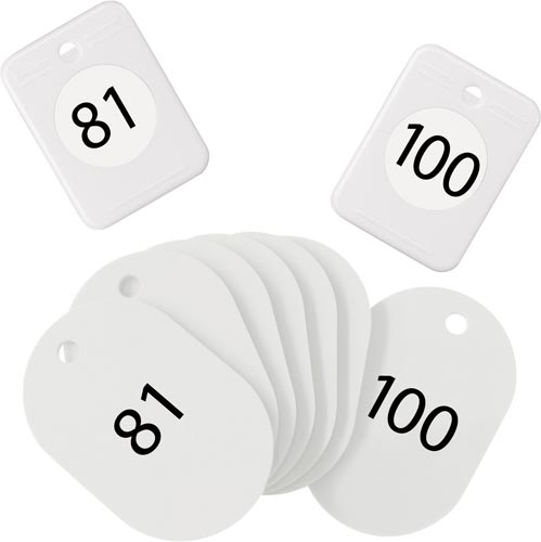 クロークチケット 81−100番 白