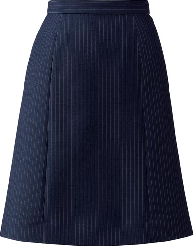 AラインスカートAS2317ネイビー×ブルー9号