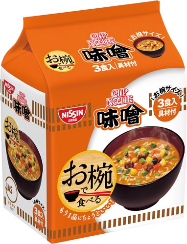 お椀で食べるカップヌードル味噌 3食×9パック
