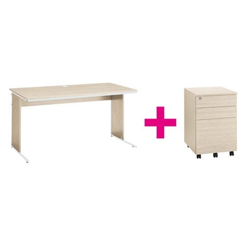 セット品ワーキングデスク奥700幅1400NA2点