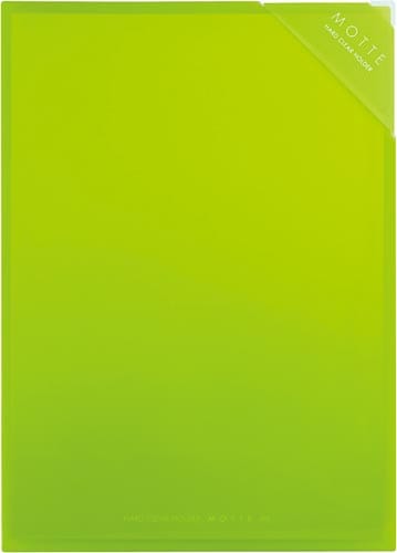 ハードクリヤーホルダーモッテA4ライトグリーン×5