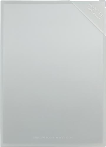 ハードクリヤーホルダーモッテA4 ライトグレー×5