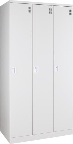 棚の位置が変えられるロッカー3人用