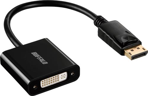 DP−DVI変換アダプタ ブラック