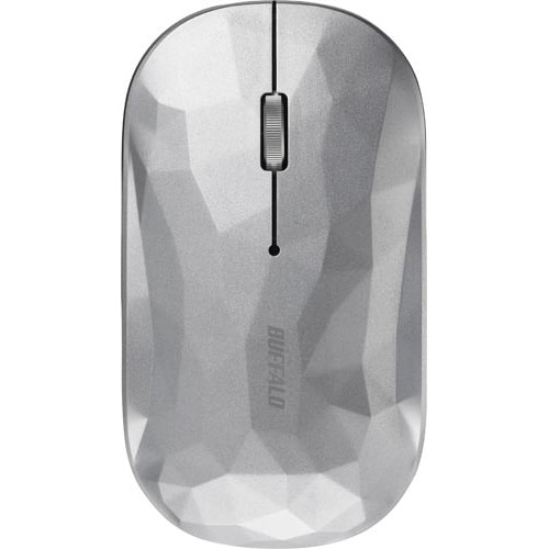 薄型 3ボタン 無線マウス ジオメトリー シルバー