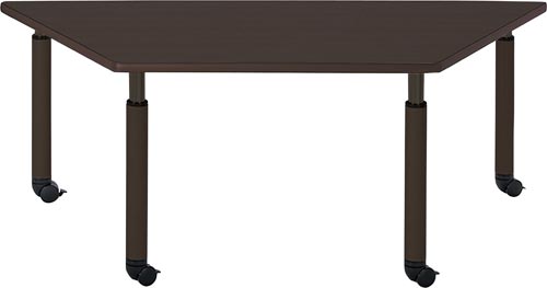 DWTテーブル昇降脚台形W1800ダークブラウン