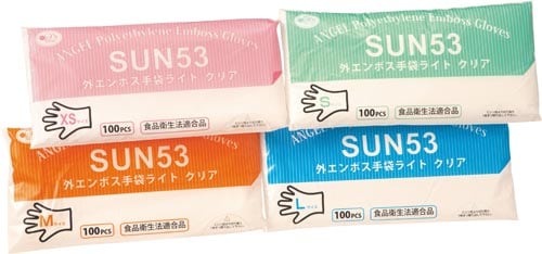 外エンボス手袋ライトLクリア100枚×20