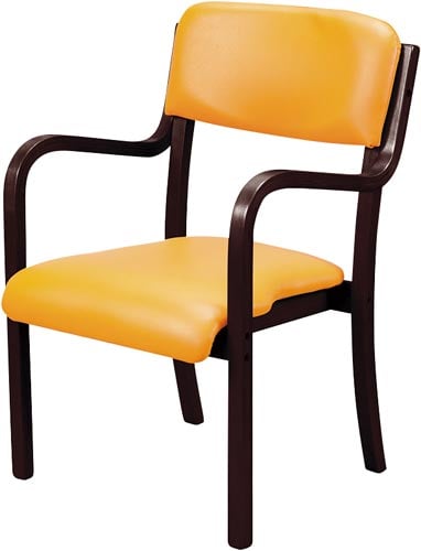 福祉用チェアフランコ ブラウン/オレンジ