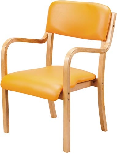 福祉用チェアフランコ ナチュラル/オレンジ