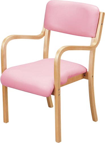 福祉用チェアフランコ ナチュラル/ピンク4脚以上
