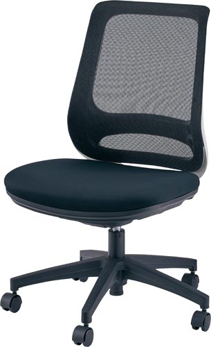 YT7チェア 肘なし ブラック×ブラック