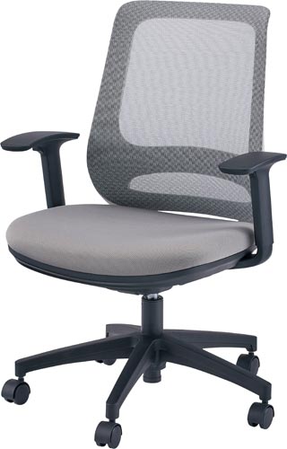 YT7チェア 肘付 グレー×グレー