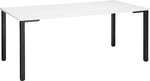 タップテーブルW1800D900ホワイト脚BK