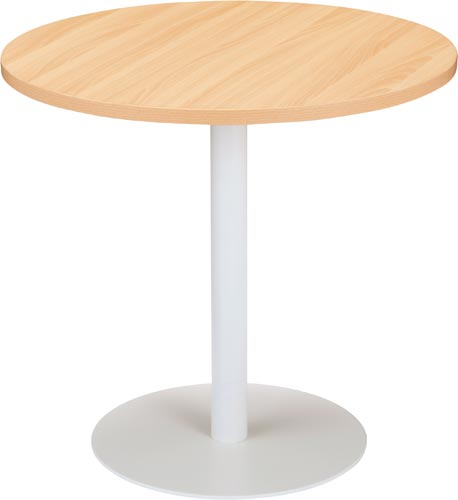 PKテーブル円形 W750天板ナチュラル脚ホワイト