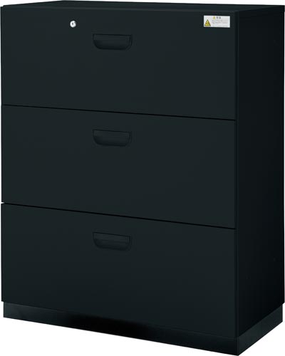 アッセ収納ブラック900×450下置3段ラテラル