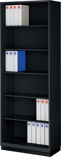 アッセ収納ブラック800×400下置6段オープン