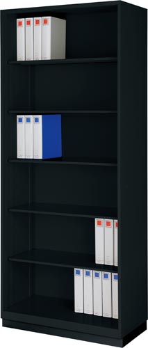 アッセ収納ブラック900×450下置6段オープン