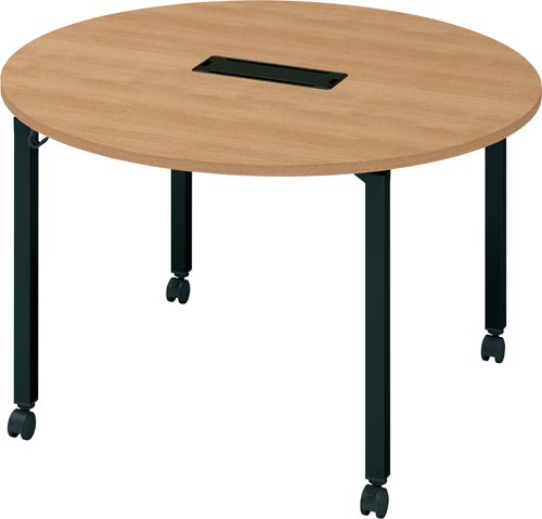 インベントFSデスク 円形 ラスティック脚BK