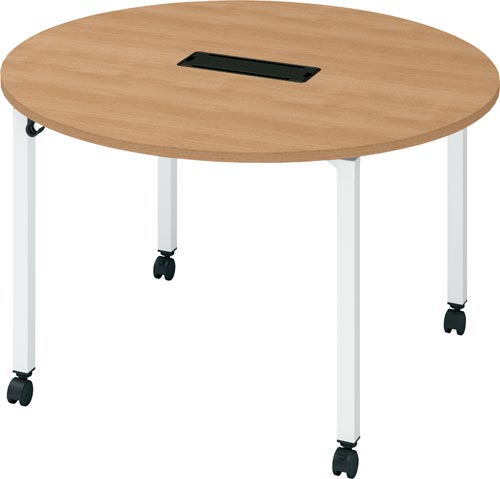 インベントFSデスク 円形 ラスティック脚WH