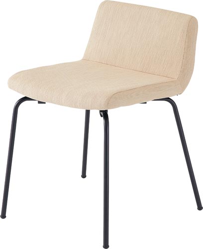 ローバックチェア ブラック脚 ベージュ