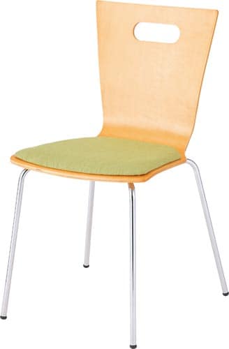 アルベチェア ナチュラル 座布グリーン 4脚以上