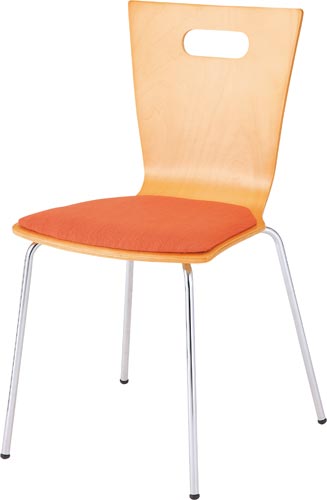 アルベチェア ナチュラル 座布オレンジ 4脚以上