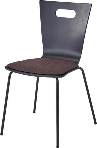 アルベチェア ブラック 布ブラウン