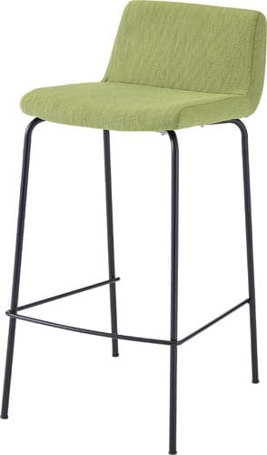 ローバックハイチェア ブラック脚 ダークグリーン