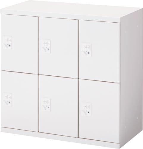 フリーボ 上置 小物ロッカー3列2段 ホワイト