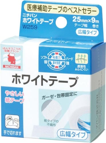 ニチバン ホワイトテープ 25mm×9m