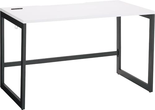 リスムデスクD700W1200 黒脚 ホワイト