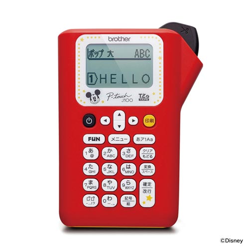 ピータッチ PT−J100MCR ミッキーレッド