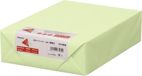 カラーペーパーA4特厚口 若草 500枚