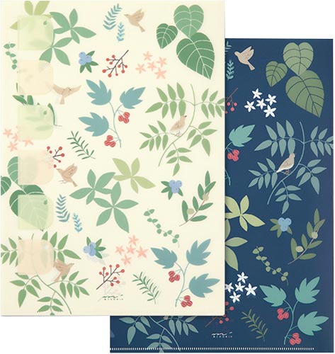 インデックスクリアホルダー 植物柄