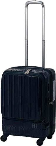 ライトスーツケース フロントオープン35Lネイビー