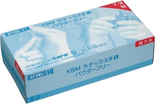 KBM ラテックス手袋 PF M 1箱(100枚)