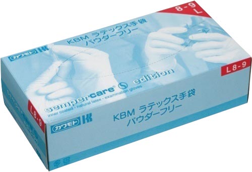 KBM ラテックス手袋 PF L 1箱(100枚)
