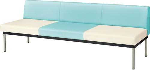 ロビーベンチ 幅1800 背付き ブルー