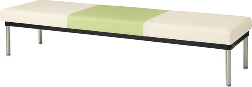 ロビーベンチ 幅1800 背なし グリーン