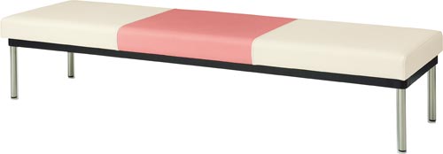 ロビーベンチ 幅1800 背なし ピンク