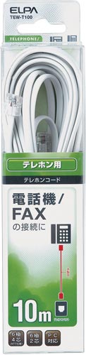 テレホンコード 6極2/4芯 10m