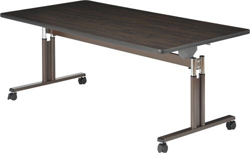 介護用昇降式フラップテーブル 幅1800 ダーク