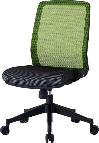 オフィスチェア JG4 グリーン 肘無し
