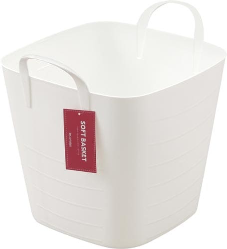 ソフトバスケット スクエアM ホワイト