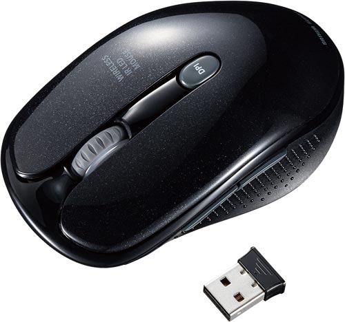 静音ワイヤレスIR LEDマウス(ブラック)