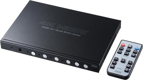 4入力1出力HDMI画面分割切替器(4K対応)