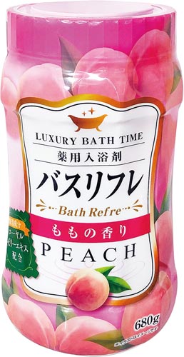 バスリフレ薬用入浴剤桃の香り680g