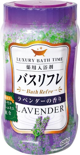 バスリフレ薬用入浴剤ラベンダーの香り680g