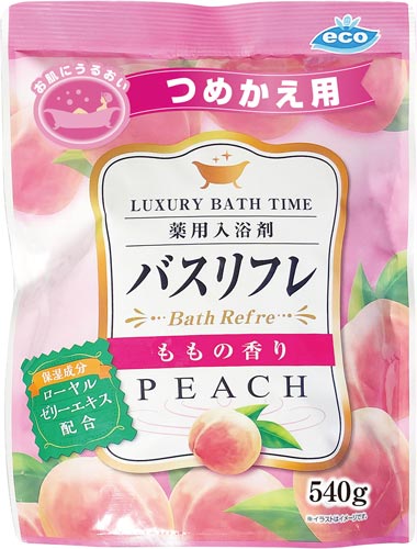 バスリフレ薬用入浴剤つめかえ用桃の香り540g