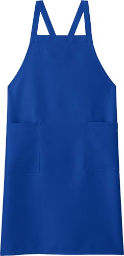 胸当エプロン ブルー F